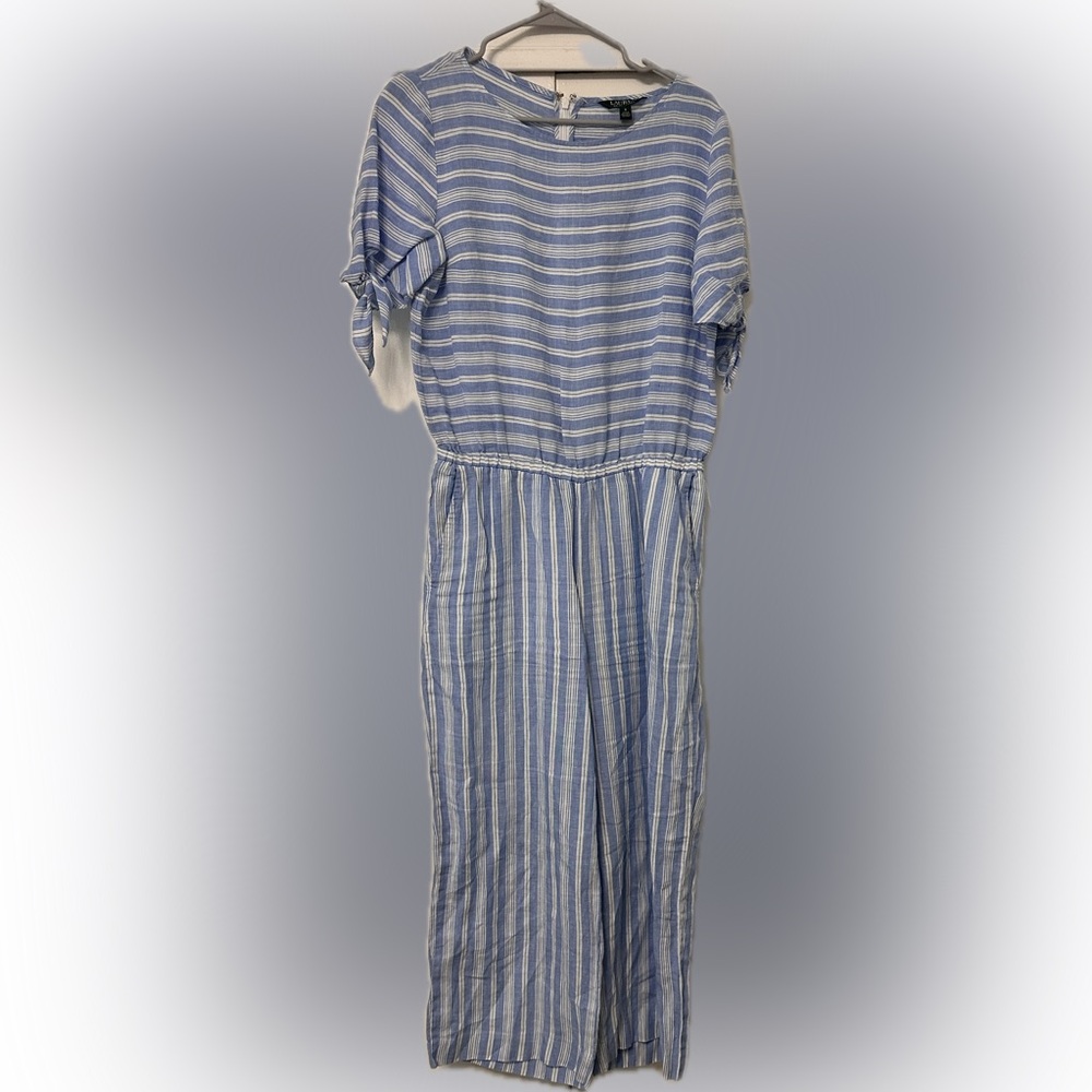 Lauren Ralph Lauren Blue and White Striped Garment